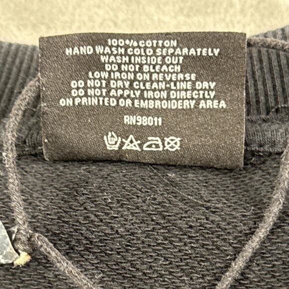 Vintage Lets Have Some Ice Cream Graphic Sweatshirt Mens L Black - Picture 4 of 8